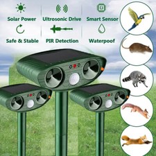 3x Ultrasonic Solar Cat Dog