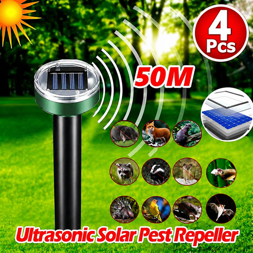 4pcs solar ultrasonic - 4pcs, mole