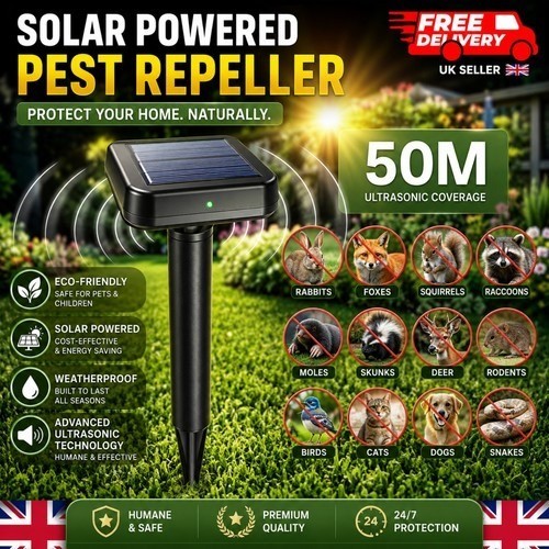 Ultrasonic garden deterrent - 1x,