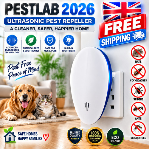 Ultrasonic pest repeller plug - pest,
